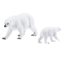 Животные мамы и малыши Белая медведица и медвежонок 17.5 и 7.5см играем вместе 299985