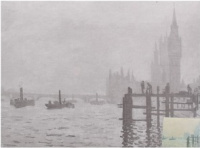 Раскраска холст на картоне 30*40 Темза у Вестминстера 142772