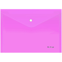 Папка-конверт А4 кнопка 180 мкр Розовая