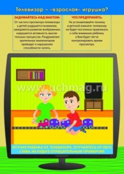 Ширмы Ребенок у телеэкрана С информацией для родителей и педагогов (из 6 секций)