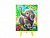 Алмазная мозаика 21*25 Слон в саду (мольберт, частичная, стразы, стилус)