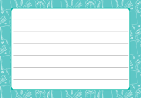 Наклейка для школьных принадлежностей универсальные 113х80мм бирюзовый ШН-16904