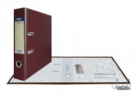 Папка арочная PVC/бумага А4 75мм Кофейный Expert