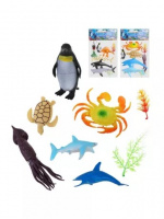 Набор из 6 морских животных + 2 предмета в пакете 651292