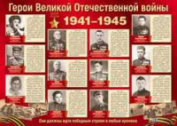 Плакат Герои Великой Отечественной войны А2