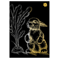 Гравюра большая золото Зайка GA4_48272