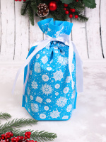 Мешочек для подарков 36х24х12 см Снежинки НУ-1420