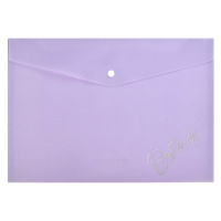 Папка-конверт А4 кнопка пластик Сиреневый 65868