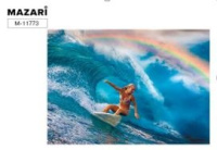 Алмазная мозаика 40*50 Серфинг (холст на подрамнике, полная выкладка.круглые стразы)