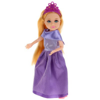 Кукла Карапуз Машенька 15см Принцесса в фиолетовом платье, гнутся руки и ноги 279152