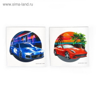 Татуировка-переводка Машины набор 2 шт 8*8 см