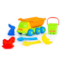 Набор песочный №270 самосвал Кеша + ведро-крепость малое, совок №2, грабельки №2, 3 формочки