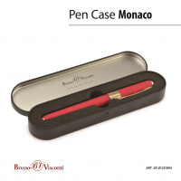 Ручка подарочная шарик Monaco 0.5мм красная футляр 