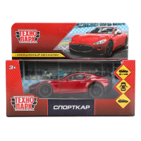 Машина технопарк 12см Спорткар металл двери багаж инерц 393515