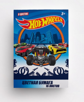 Цвет бумага А4 16л/8цв HOT WHEELS 88685