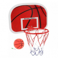 Набор для игры в баскетбол щит 46.5*32.5см пластик сетка + крепления к кольцу 8шт 651573