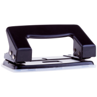 Дырокол 10 лист металл черный синий