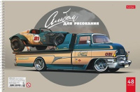 Альбом для рисования 48 л А4 гребень Топ Гараж перфорация