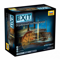 Игра настольная Exit квест Ограбление на Миссисипи 12+ 1-4 игрока 60-120мин