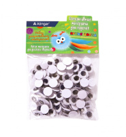 Глазки черные  D=12 мм, 130 шт AL9052