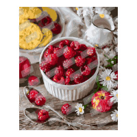 Картина по номерам 30*40 Ароматные ягоды холст на подрамнике Рх-090