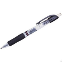 Ручка авто гел Черная 0,7мм Ceo Jell Crown резин держатель