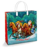 Пакет нг Везем подарки 30*30/150 мягкий пластик