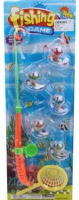 Игра рыбалка магнитная удочка + 5 фигурок + сито 640468