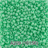 Бисер GAMMA 10/0 5 г 1-й сорт непрозрачный керамический A209 зеленый