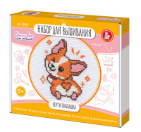 Вышивка Корги-улыбашка с пяльцами 05618