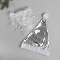 Набор карнавальный для Нового года борода + колпак 5113346