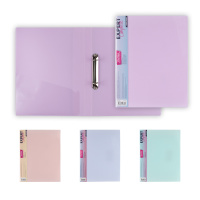 Папка А4 2 кольца 25 мм 0,8 мм Pastel Бирюза карман