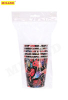 Стаканы бумажные Фламинго на черном (250 мл 6 шт) ЕВ-7469