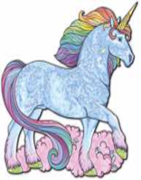 Пазлы дерево 106 дет Сказочный единорог контурные