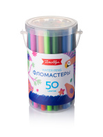 Фломастеры 50цв Глобус пластиковая туба