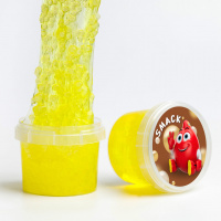 Слайм стекло с шариками 90гр Smack желтый