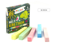 Мел цветной набор 6цв квадратный Mazari