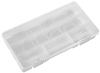 Коробка для швейных принадлежностей ОМ-040 пластик 23 x 12.2 x 3.4 см прозрачная