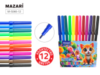 Фломастеры 12цв Mazari Котик М-5046-12