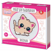 Вышивка Кисонька с пяльцами