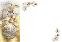 Открытка евро С новым годом! (белый шар) 9201592