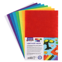 Фетр 8цв 8л А4 набор №1 1мм ассорти М-20230