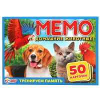 Игра мемо Домашние животные 3+ 50 карточек 305887