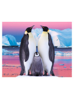 Алмазная мозаика 40*50 Пингвины (холст на подрамнике, полная выкладка.круглые стразы)