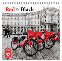 Календарь 2025 на спирали Red & black 32*32см