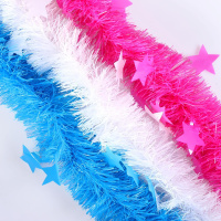 Мишура Искорка звездочки 6см 200см микс