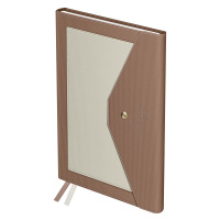 Ежедневник А5 136 л Clutch розовый кожзам внешний карман