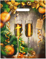 Пакет нг Звон бокалов 31*40/60 лам пробивная