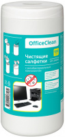 ЧИСТЯЩИЕ САЛФЕТКИ универсальные, антибактериальные OfficeClean 100 шт.туба 