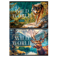 Альбом для рисования 48 л А4 гребень Дикая природа 100 гр/м2 08649